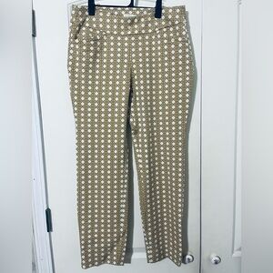 Spartina 449 Tan Geometric Women's Cropped Pants